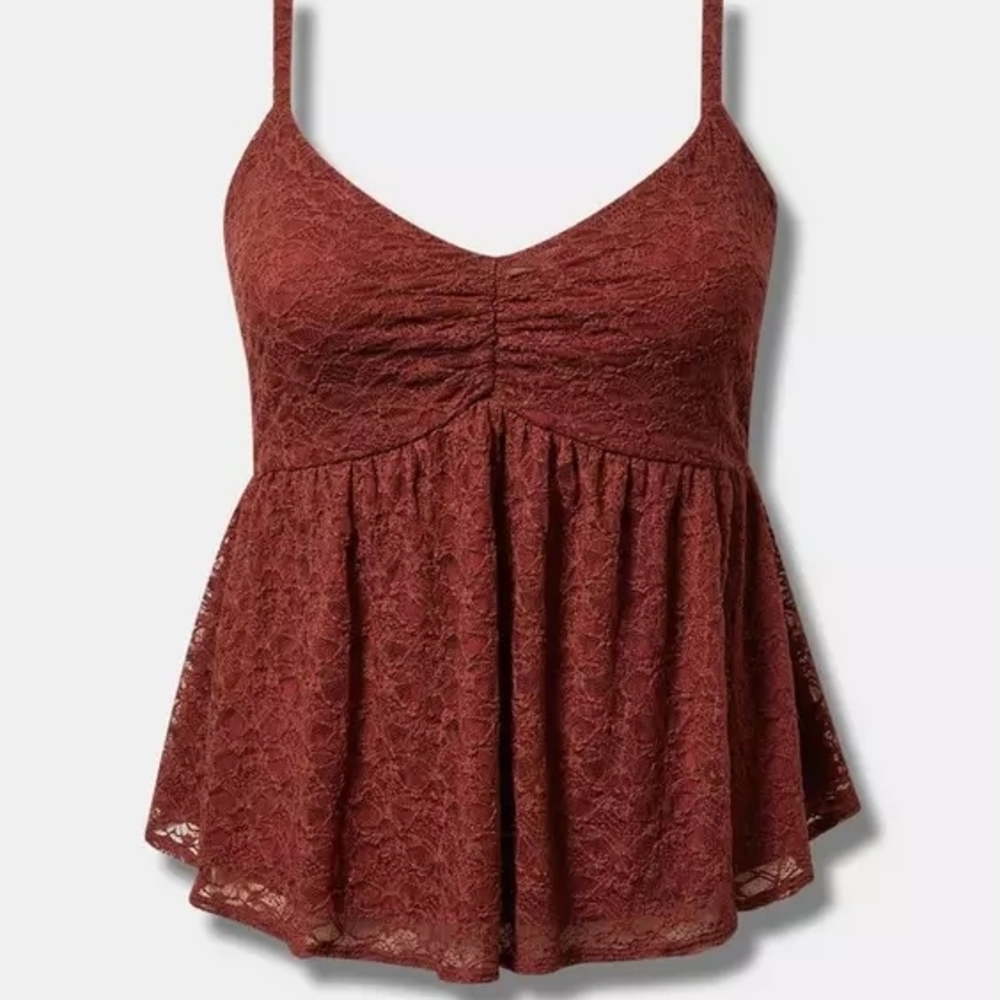 Torrid Lace Camisole in Deep Rust
